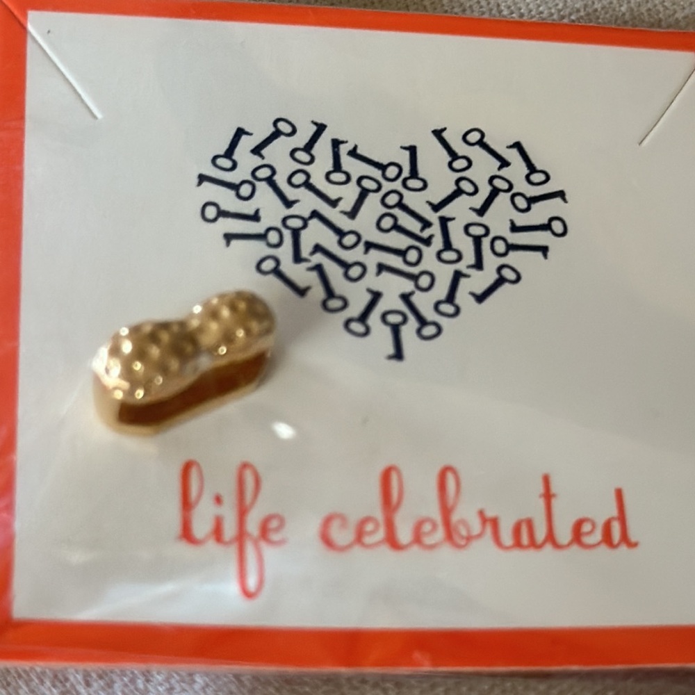 KEEP Collective gold peanut charm NWT